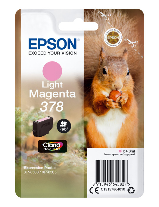 Epson Squirrel C13T37864010 ink cartridge 1 pc(s) Original Standard Yield Light magenta