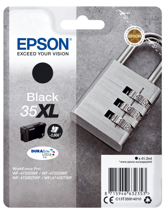 Epson Padlock C13T35914010 ink cartridge 1 pc(s) Original High (XL) Yield Black