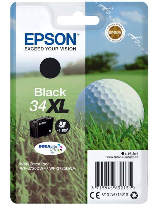 Epson Golf ball C13T34714010 ink cartridge 1 pc(s) Original High (XL) Yield Black