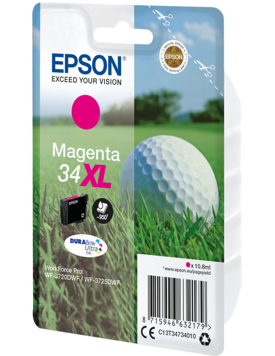 Epson Golf ball C13T34734010 ink cartridge 1 pc(s) Original High (XL) Yield Magenta