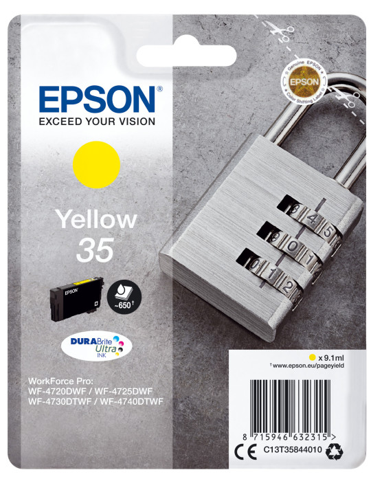 Epson Padlock C13T35844010 ink cartridge 1 pc(s) Original Standard Yield Yellow