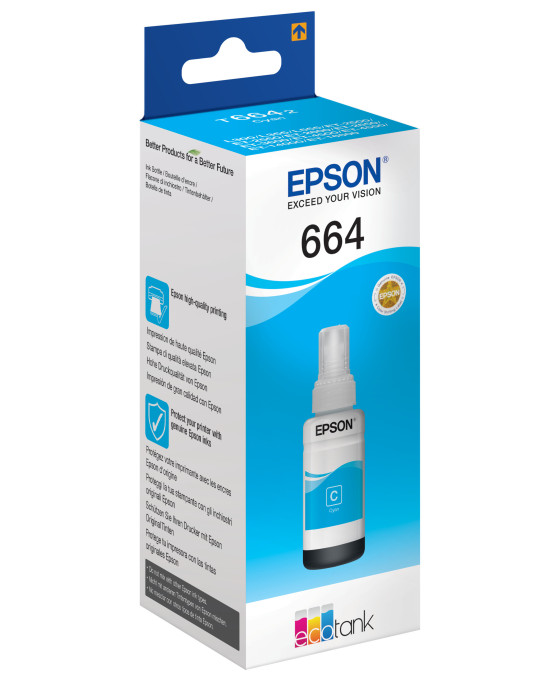 Epson 664 Ecotank Cyan ink bottle (70ml)