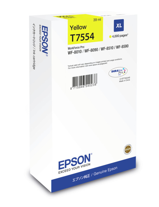 Epson T7554 ink cartridge 1 pc(s) Original High (XL) Yield Yellow