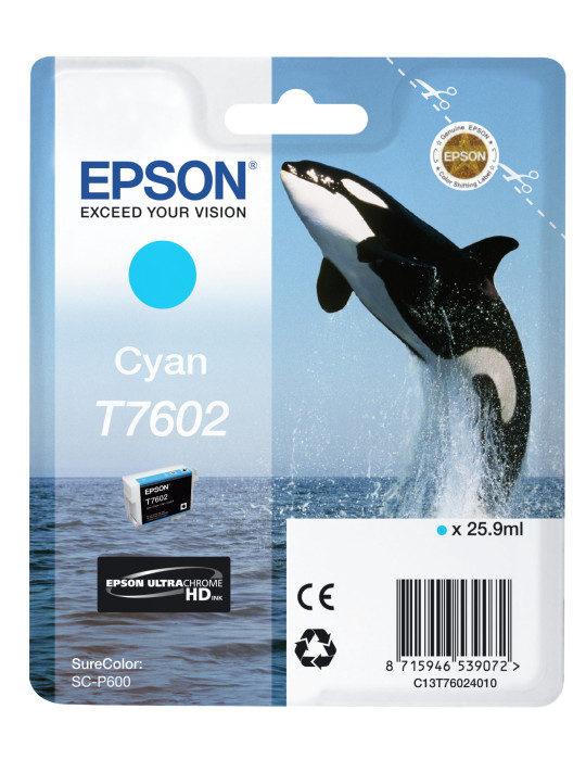 Epson T7602 syaani