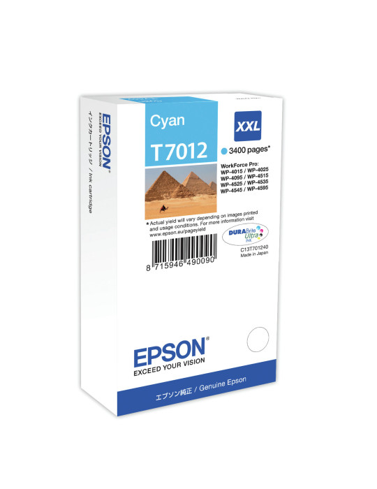 Epson Bläckpatron XXL cyan 3 400 för WP4000 4500-serien