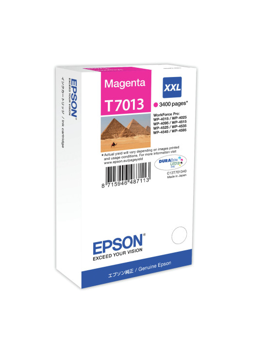 Epson Bläckpatron XXL magenta 3 400 för WP4000 4500-serien