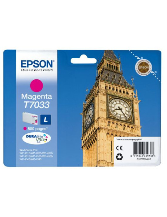 Epson Big Ben Bläckpatron L magenta 800 för WP4000 4500-serien