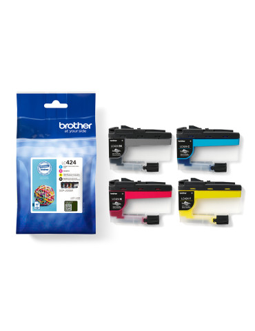 Brother LC424VAL mustekasetti 4 kpl Alkuperäinen musta, Syaani, Magenta, Keltainen