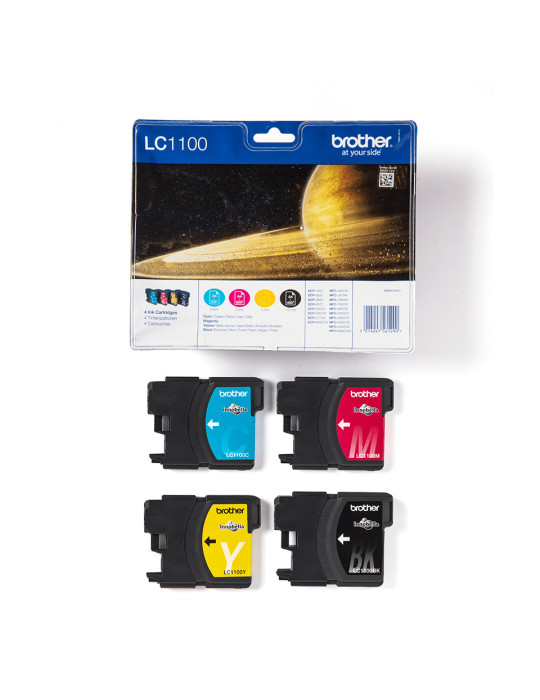 Brother LC1100VALBP ink cartridge 4 pc(s) Original Black, Cyan, Magenta, Yellow