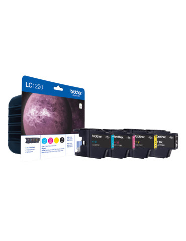 Brother LC-1220VALBPDR ink cartridge 4 pc(s) Original Black, Cyan, Magenta, Yellow