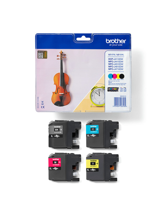 Brother LC-127XLVALBPDR ink cartridge 4 pc(s) Original Black, Cyan, Magenta, Yellow
