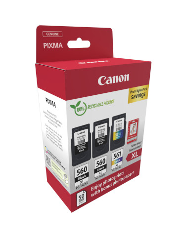 Canon 3712C012 mustekasetti 3 kpl Alkuperäinen Korkea (XL) värintuotto musta, Syaani, Magenta, Keltainen