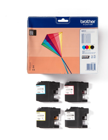 Brother LC-223VALBP mustekasetti 4 kpl Alkuperäinen musta, Syaani, Magenta, Keltainen Brother LC-223VALBP mustekasetti 4 kpl Alkuperäinen musta, Syaani, Magenta, Keltainen