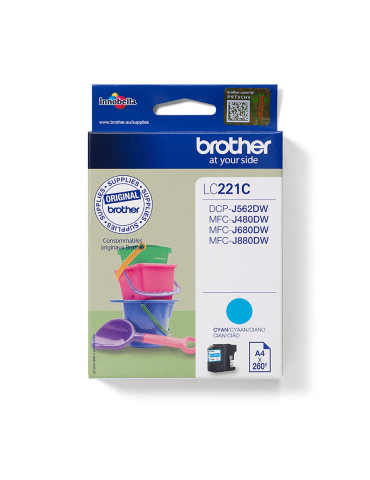 Brother LC221C ink cartridge 1 pc(s) Original Cyan