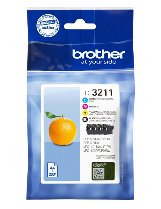 Brother LC3211VALDR ink cartridge 4 pc(s) Original Black, Cyan, Magenta, Yellow