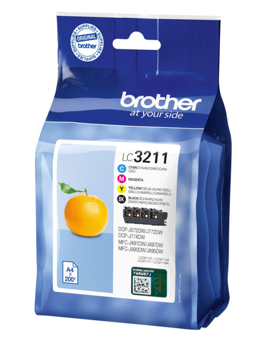 Brother LC3211VALDR ink cartridge 4 pc(s) Original Black, Cyan, Magenta, Yellow