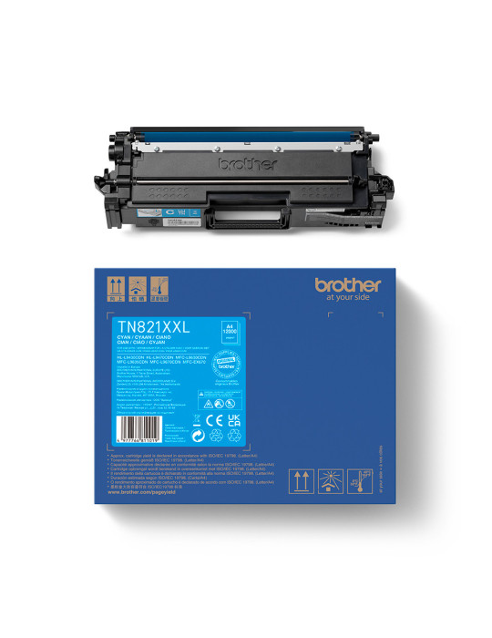Brother TN-821XXLC Tonerkassett 1 styck Original Cyan